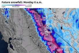 Heavy Snow Warning in California Mountains