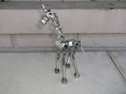 Giraffe Metal Giraffe Sculpture Up Cycled Art Etsy Welding Art Welding Projects Welding Art Projects