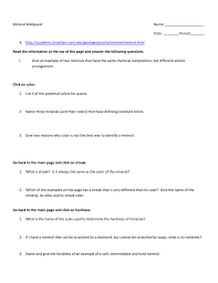Submit your answers in the gizmo. Mineral Makeup Worksheet 2 Answers Makeupview Co