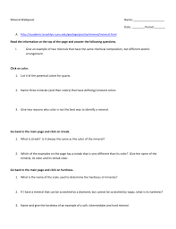 Here is a simple lab to get your students student exploration: Mineral Makeup Worksheet 2 Answer Key Saubhaya Makeup