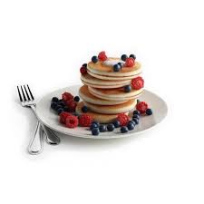 Pancakes With Berries In A Plate 3d Model Food Berries Blueberry Breakfast
