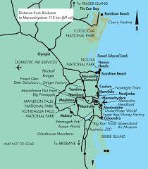 Australia Sunshine Coast Map Sunshine Coast And Hinterland Map - Queensland Australia