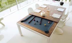 Minimalist Dining Table With A Hidden Pool Table Dining Room Pool Table Outdoor Pool Table Pool Table Dining Table