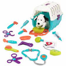 Battat Pretend Play Vet Kit Puppy Soft Toy Vet Clinics Kids Playing