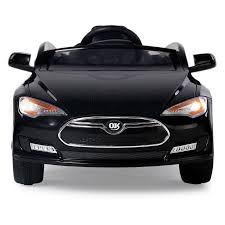 Rovo Kids Ride On Car Tesla Model S Inspired Electric Toy Battery 6v Black Kids Ride On Car Tesla Model S
