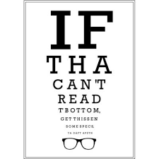 yorkshire optician eyetest print