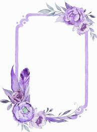 Purple Frame Floral Floral Border Design Floral Background Flower Frame
