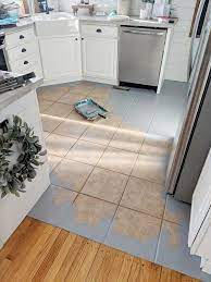 The Day I Painted My Kitchen Tile Floor Our Forever Farmhouse In 2021 Tile Floor Painting Kitchen Tiles Kitchen Floor Tile