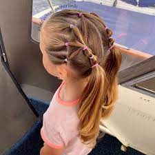 A Quick 5 Min Style That I Did On Hailey Yesterday Three Topsy Tail Sections Pulled Into A High Girly Hairstyles Hair Styles Toddler Hairstyles Girl Fine Hair
