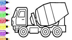 Gambar mewarnai kendaraan untuk anak tk dan sd marimewarnaicom via marimewarnai.com. Belajar Menggambar Truk Molen Mixer Semen Youtube