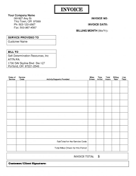 Simple Service Billing Invoice Template Example With Unique Table Of Description And Client Signature Invoice Template Invoice Template Word Invoice Example