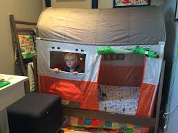 The Ikea Camper Trailer Tent Is Basically The Perfect Size For The Ikea Cribs So It Became A Fun Bed Cover For My Boys Ro Ikea Kids Tent Bed Tent Bed
