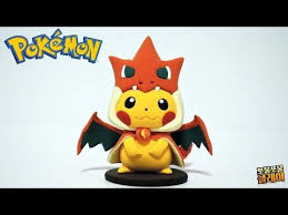 Sculpting Mega Charizard Y Poncho Pikachu In Clay Youtube Pikachu Clay Charizard