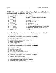 This wordly wise answer key accompanies wordly wise 3000, grade 6, 2nd edition. Wordly Wise 3000 Book 6 Lesson 3 Quiz By Teaching With Ms Thero Tpt