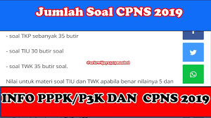 Jumlah Soal Cpns 2019 Youtube Petunjuk