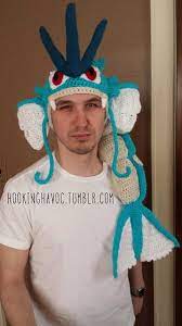 Crocheted Gyarados Hat Make Crochet Pokemon Crochet Hats Crochet