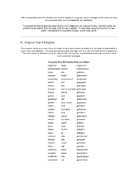 Beachte die ausnahmen bei der bildung:. Learning German Grammar Vocabulary