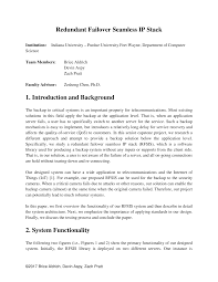 Redundant Failover Seamless IP Stack 1. Introduction and Background 2.  System Functionality