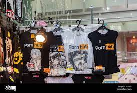 A picture of PornHub t-shirts on sale on Takeshita Street (Tokyo Stock  Photo - Alamy