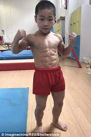 Young kid you won't fake it for a thing running after running after on the cover here we go. Boy 7 With The Perfect Eight Pack Abs In China Daily Mail Online