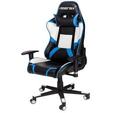 Merax Racing Style Gaming Chair Adjustable Swivel Office Chair Black Blue White Black Office Chair Gaming Chair Swivel Office Chair