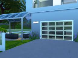 Garage Doors Set Modern Maplewood Door With Glass Parts Found In Tsr Category Sims 4 Miscellaneous Decor Garage Doors Door Sets Glass Door