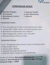 Saat melamar kerja, ada beberapa tahapan yang harus dilalui, salah satunya adalah tes psikologi. Lowongan Kerja Via Email Pt Conpac Cileungsi Bogor Random Email Loker