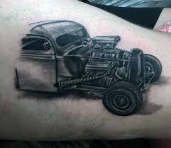Since the invention of the vehicle, men are obsessed with motor vehicles, and coincidentally, many car lovers also welcome it as a great ink. 70 Car Tattoos For Men Cool Automotive Design Ideas