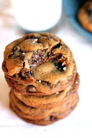 Nutella Stuffed Brown Butter + Sea Salt Chocolate Chip Cookies