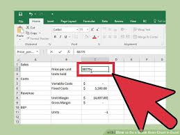 How To Do A Break Even Chart In Excel With Pictures Wikihow