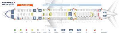 Seat Map Airbus A340 300 Air France Best Seats In Plane