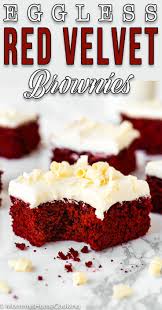 Eggless Red Velvet Brownies Recipe Frosting Recipes Decadent Desserts Eggless Baking