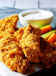 There Is A Secret To Ultra Crispy Baked Buffalo Chicken Tenders Hint It S A Double Toa In 2020 Baked Buffalo Chicken Oven Baked Chicken Tenders Spicy Chicken Tenders