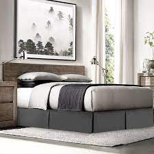 Hudson handcrafted heathered velvet quilt & shams. 14 Tailored Pleated Bed Skirt Dust Ruffle Queen Gray By Clara Clark Walmart Com Walmart Com