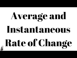 Average Rate Of Change And Instantaneous Rate Of Change Example Youtube Math Videos Change Math