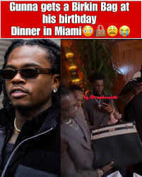 Gunna gets a Birkin Bag at his birthday Dinner in Miami 😳👜