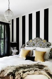 Here are some black and white bedroom design inspirations don't be intimidated with black accent wall. My Favorite Pattern Black And White Stripes Ashlina Kaposta