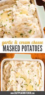 Garlic And Cream Cheese Mashed Potatoes Recipe Cream Cheese Mashed Potatoes Cheese Mashed Potatoes Potatoes