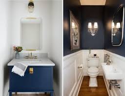 Build a sink space with plenty of cabinets underneath and fresh brass handles. Half Bathroom Decor Ideas For Small Spaces