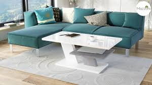 Moderner design couchtisch concept 100cm hochglanz weiß riess. Design Couchtisch Cliff Weiss Hochglanz Beton Betonoptik Tisch Wohnzimmertisch 110x60x45cm Mit Ablageflache Design Impex