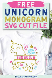 Download Free Unicorn Svg Cut File For Cricut Split Monogram