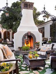 23 Cozy Outdoor Fireplace Ideas For The Most Inviting Backyard Spanish Style Homes Outdoor Fireplace Outdoor Fire