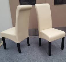 Check out our leather dining chairs selection for the very best in unique or custom, handmade pieces from our dining chairs shops. Furniture Place Vera Dining Chair Ivory Pu Leather Dark Legs
