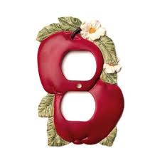 red apple kitchen decor double toggle