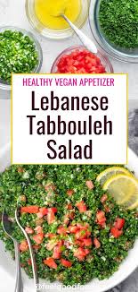 Lebanese Tabbouleh Salad Recipe Salad Dishes Tabbouleh Salad Recipe Mediterranean Appetizers