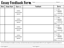 This should be your main point, you must justify why it is the most important. Ap English Essay Feedback Form By Bteachela Teachers Pay Teachers