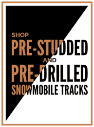 prestudded and predrilled snowmobile tracks sledtrack