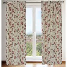 Patterned curtains are popular in every style of window treatment. Lj Home Fashions Caitlin Floral 54x95 Inch Grommet Curtain Set Red Grey 2 Pack The Home Depot Canada