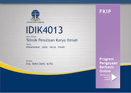Modul teknik penulisan karya ilmiah idik4013. Soal Uas Ut Idik4013
