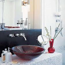 Kirmizi Canak Renkli Cam Lavabo Renkli Lavabo Modelleri Home Decor Design Sink